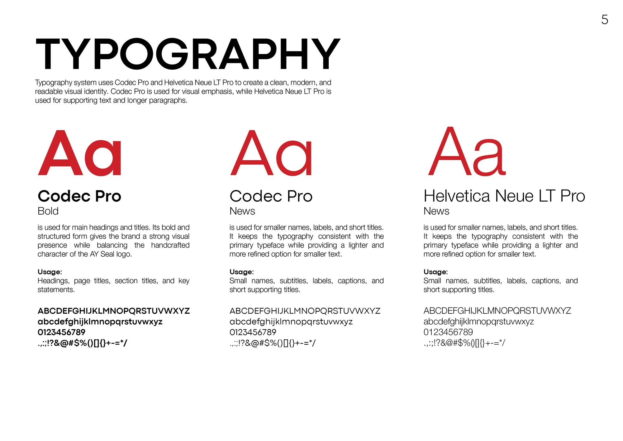 Aaron Yuson brand guidelines page 7